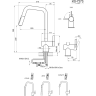 Смеситель GRANULA KS-7273 Графит матовый PF7273-D1.Gun